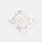 Blue Bow Blueberry Garden Baby Shower スタンダードカクテルナプキン (角)