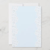 Blue Bow boy Modern Baby Shower  招待状 (裏面)