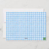 Blue Bow Christmas Boxwood Wreath Photo シーズンカード (裏面)