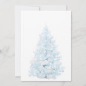 Blue Bow Cold Outside Boy Baby Shower 招待状 (裏面)