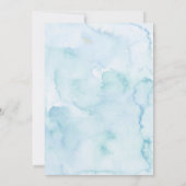 Blue Bow Coquette Boy baby shower Invitation 招待状 (裏面)