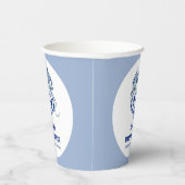 Blue Bow Crest Rookie Football Sport Baby Shower 紙コップ (右)
