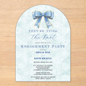 Blue Bow Engagement Invitation – Japanese Style アクリル招待状 (正面)