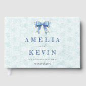 Blue Bow Engagement Invitation – Japanese Style ゲストブック (正面)