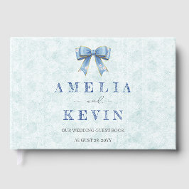 Blue Bow Engagement Invitation – Japanese Style ゲストブック