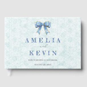 Blue Bow Engagement Invitation – Japanese Style ゲストブック