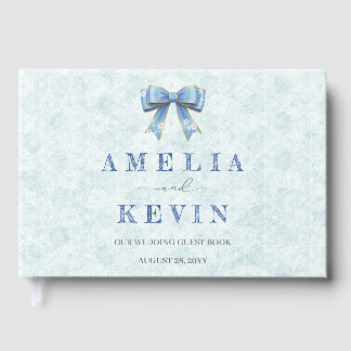 Blue Bow Engagement Invitation – Japanese Style ゲストブック