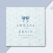 Blue Bow Engagement Invitation – Japanese Style ゲストブック