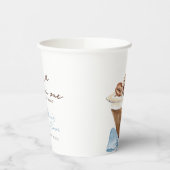 Blue Bow Espresso Martini Baby Shower 紙コップ (左)