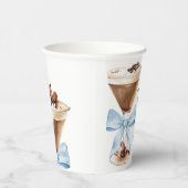 Blue Bow Espresso Martini Baby Shower 紙コップ (右)