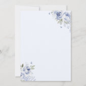 Blue Bow Floral Champagne Bridal Shower Invitation 招待状 (裏面)