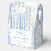 Blue Bow Floral Graduation フェイバーボックス (オープン)