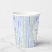 Blue Bow Floral Graduation 紙コップ (右)