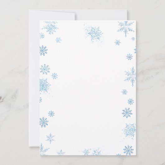 Blue Bow Gingerbread Christmas Cookies Baby Shower 招待状 (裏面)