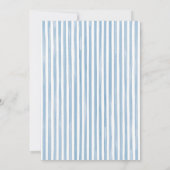 Blue Bow Little Pumpkin Boy Baby Shower 招待状 (裏面)