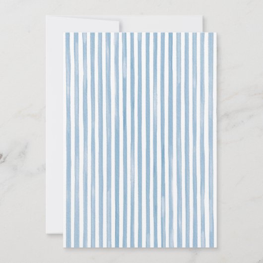 Blue Bow Little Pumpkin Boy Baby Shower 招待状 (裏面)