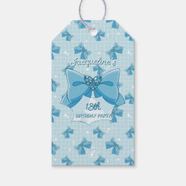 Blue Bow Magical Girl Birthday ギフトタグ