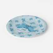 Blue Bow Magical Girl Birthday ペーパープレート (アングル)