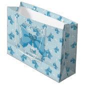 Blue Bow Magical Girl Birthday ラージペーパーバッグ (正面アングル)