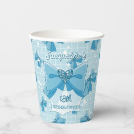 Blue Bow Magical Girl Birthday 紙コップ