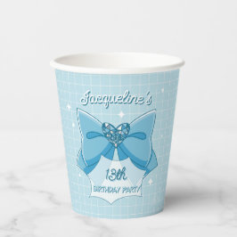 Blue Bow Magical Girl Birthday 紙コップ