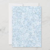 Blue Bow Minimal Elegant Personalized Baby Shower 招待状 (裏面)