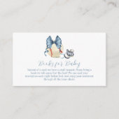 Blue Bow Pacifier Baseball Books For Baby Shower エンクロージャーカード (正面)