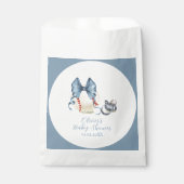 Blue Bow Pacifier Baseball Sport Baby Shower フェイバーバッグ (正面)