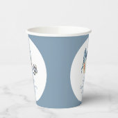 Blue Bow Pacifier Baseball Sport Baby Shower  紙コップ (左)