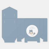 Blue Bow Pacifier Baseball Sport Boy Baby Shower フェイバーボックス (見開き)