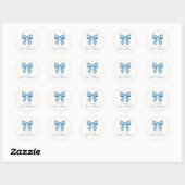 Blue Bow Personalized Classic Preppy A Gift From ラウンドシール (シート)