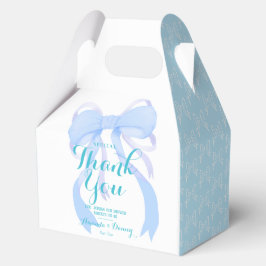 Blue Bow Ribbon Baby Girl Shower フェイバーボックス