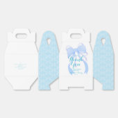 Blue Bow Ribbon Baby Girl Shower フェイバーボックス (見開き)
