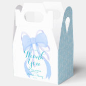 Blue Bow Ribbon Baby Girl Shower フェイバーボックス (見開き)