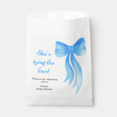 Blue Bow She's Tying the Knot Bridal Shower   フェイバーバッグ (正面)