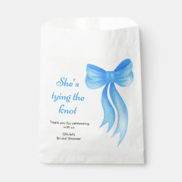 Blue Bow She's Tying the Knot Bridal Shower   フェイバーバッグ