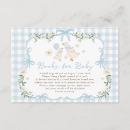 Blue Bow Silly Goose Books for Baby Boy エンクロージャーカード