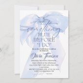 Blue Bow Something Blue Before I DO Bridal Shower 招待状 (正面)