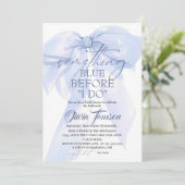 Blue Bow Something Blue Before I DO Bridal Shower 招待状 (スタンド正面)