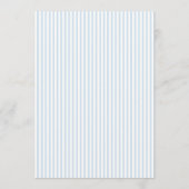 Blue Bow Striped Baptism Invitation for Boys 招待状 (裏面)