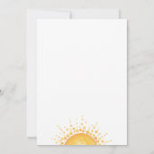 Blue Bow Sun Baby Shower Invitation 招待状 (裏面)