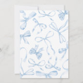 Blue Bow Sweet 16th Birthday Party  招待状 (裏面)