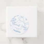 Blue Bow Sweet 16th Birthday Party Round フェイバータグ (インサイチュ)