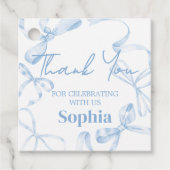 Blue Bow Sweet Sixteen Birthday フェイバータグ (正面)