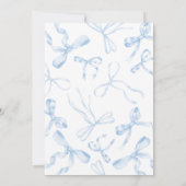 Blue Bow Sweet Sixteen Birthday  招待状 (裏面)