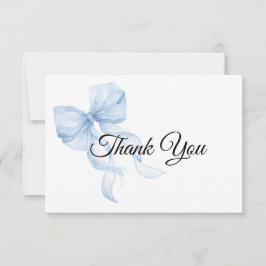 Blue bow Thank You Card サンキューカード