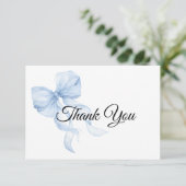 Blue bow Thank You Card サンキューカード (スタンド正面)
