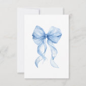 Blue bow Thank You Card サンキューカード (裏面)