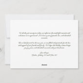 Blue Bows and Holly Garland One-Photo Christmas シーズンカード (裏面)