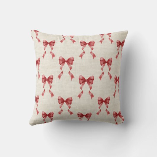 Blue Bows Christmas クッション (裏面)